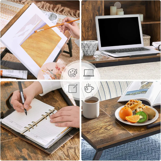 Laptopständer Notebooktisch Klappbar Vintage von Songmics