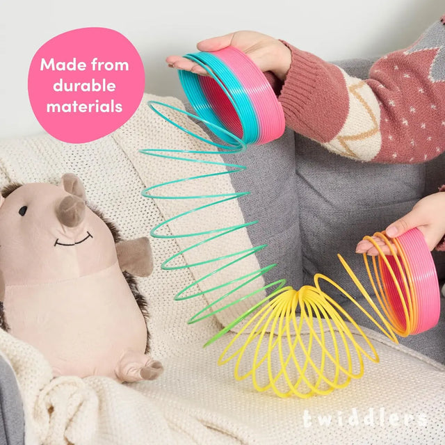 Springfeder Rainbow Spirals Slinky Toy XL von Twiddlers