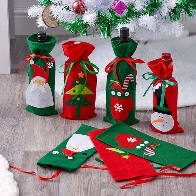 Geschenkbeutel für Weinfalsche Weihnachten 10 Stück von Twiddlers