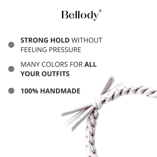 Geflochtene Haargummis Weiss 4er Set von Bellody