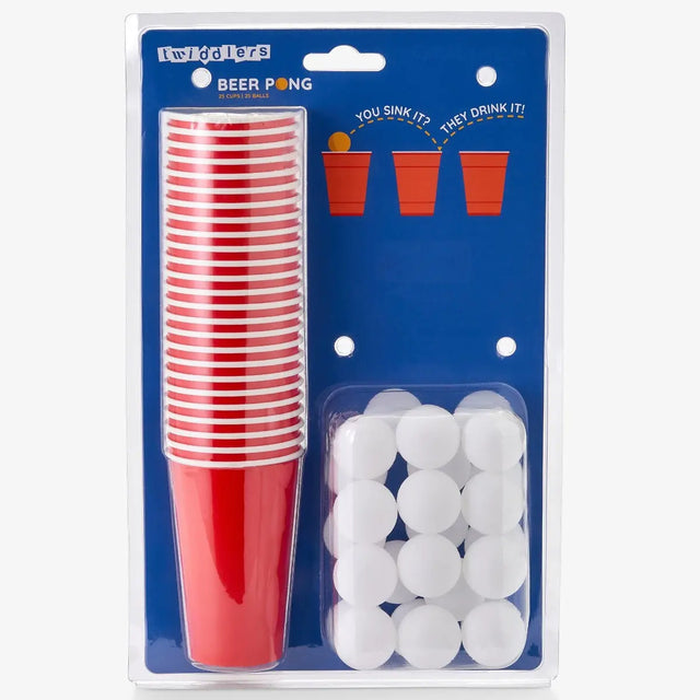 Beer Pong Set mit 25 Becher und 25 Bällen von Twiddlers