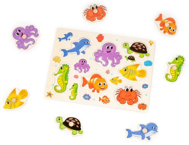 Steckpuzzle 4er Set Wildlife Holz von Twiddlers