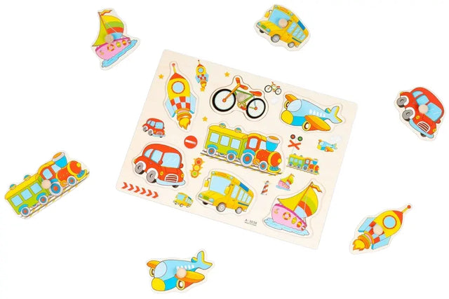 Steckpuzzle 4er Set frühes Lernen Holz von Twiddlers