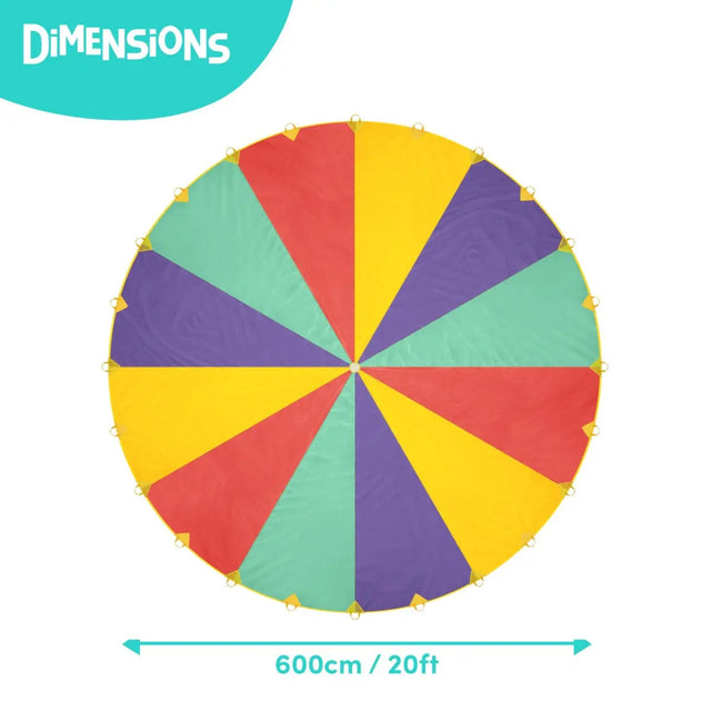 Fallschirm-Schwungtuch 600 cm 24 Griffe von Twiddlers