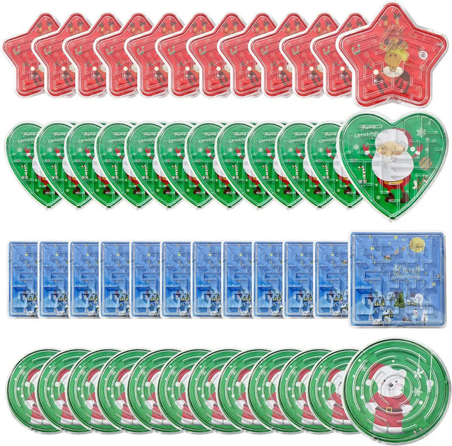 Geduldspiel Maze Puzzles Weihnachten 48 Stück von Twiddlers
