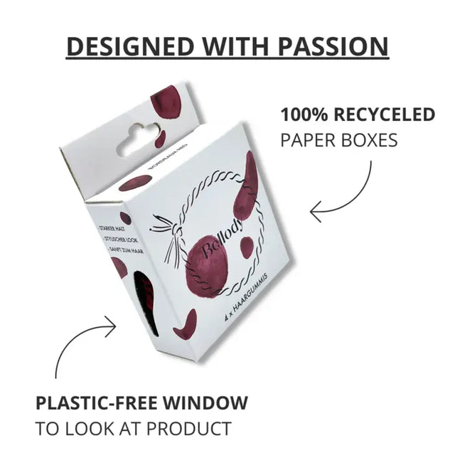 Geflochtene Haargummis Rosa 4er Set von Bellody