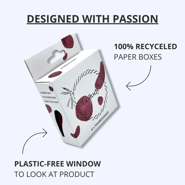 Geflochtene Haargummis Dunkelblau 4er Set von Bellody