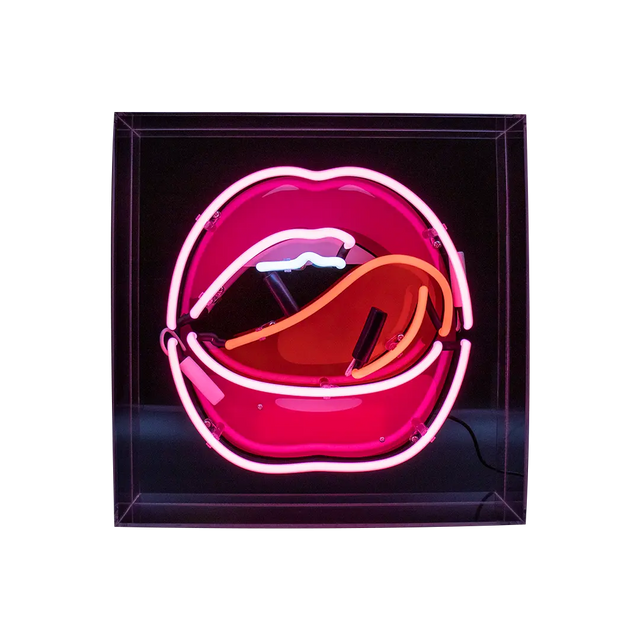 Grosse Acryl-Box Neon - Mund von Locomocean