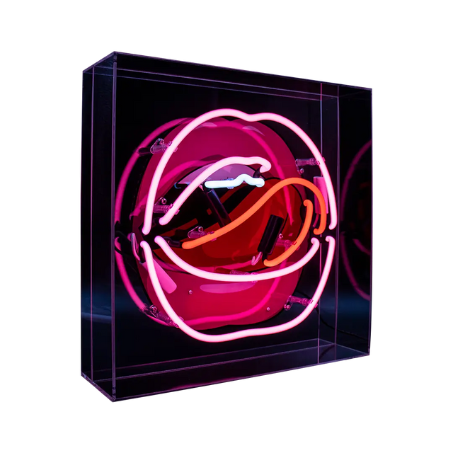 Grosse Acryl-Box Neon - Mund von Locomocean