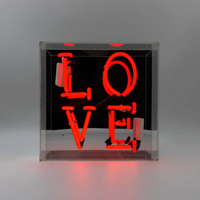 Acryl-Box Neon - Love rot von Locomocean