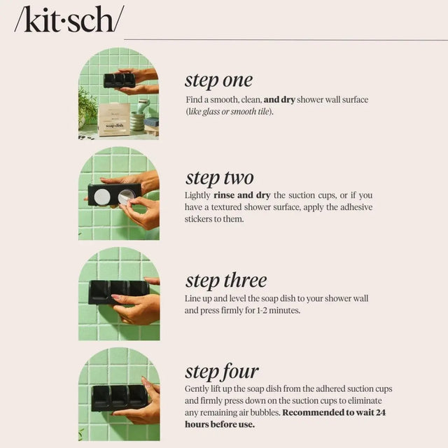 Seifenschale 3er Schwarz von Kitsch