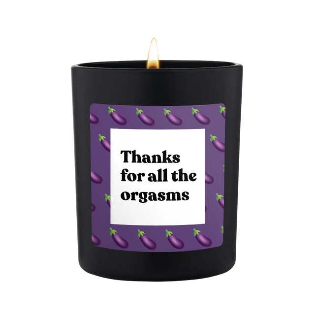 Duftkerze Schwarz Woody Thanks for all the orgasms von ChattyCandles