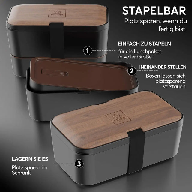 Nestable L Walnut Black Nestable von Umami