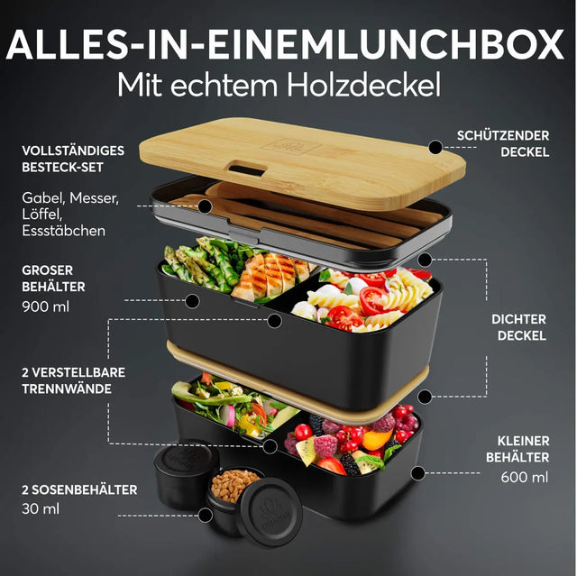 Nestable L Bamboo Black Premium von Umami