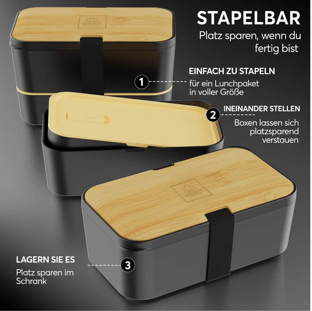 Nestable L Bamboo Black Premium von Umami