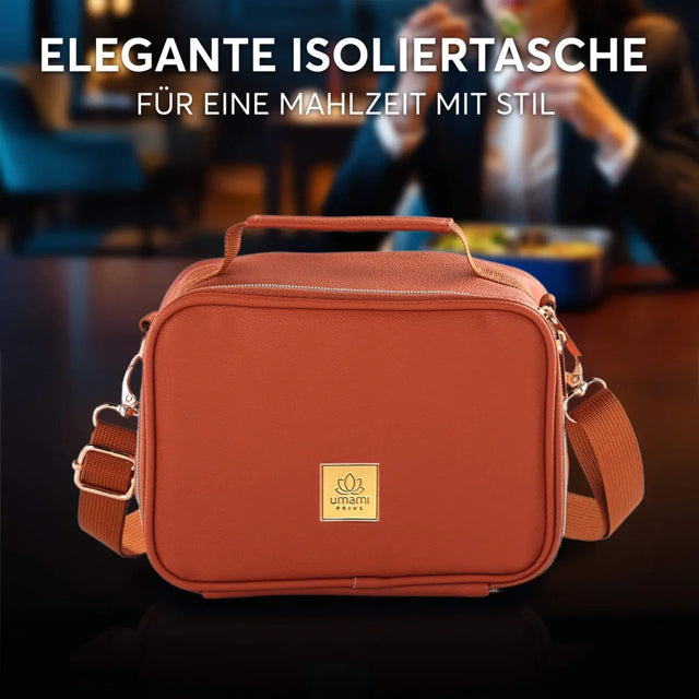 Insulated Lunch Bag Elegant Brown Premium von Umami