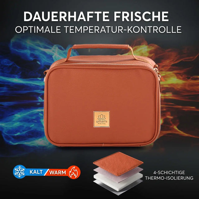 Insulated Lunch Bag Elegant Brown Premium von Umami
