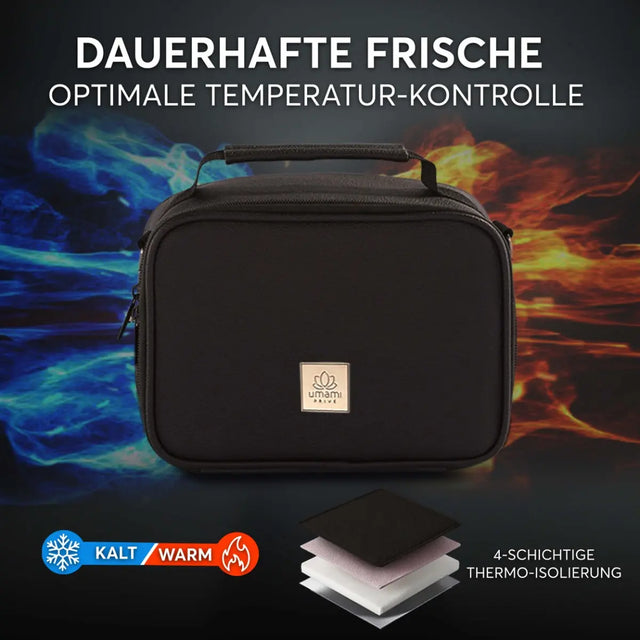 Insulated Lunch Bag Deep Black Premium von Umami