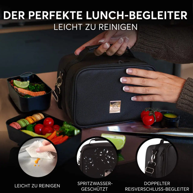 Insulated Lunch Bag Deep Black Premium von Umami
