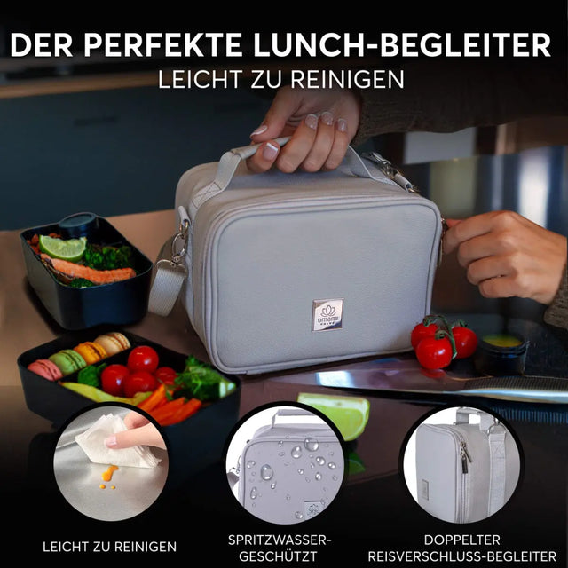 Insulated Lunch Bag Cool Grey Premium von Umami