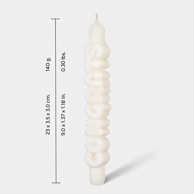 Kerze Taper candle CONGRATS weiss von Taper Candles