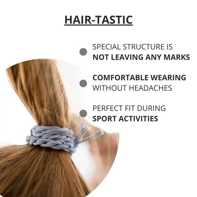 Geflochtene Haargummis Weiss 4er Set von Bellody