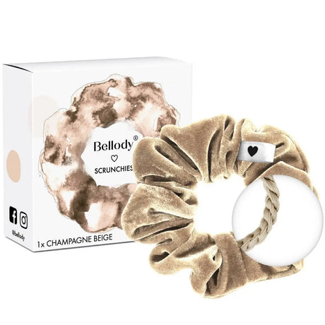 Samt-Scrunchie Beige von Bellody