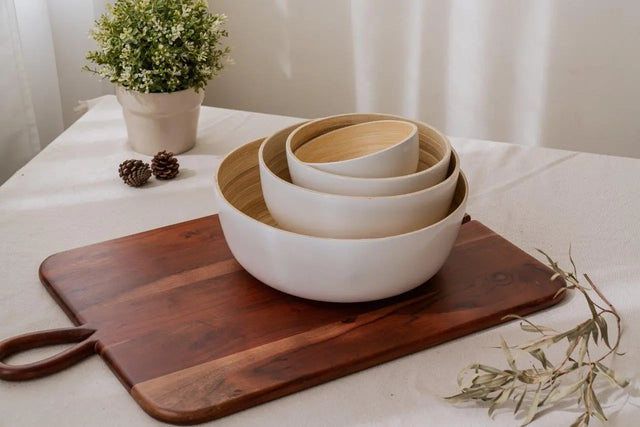 Bowl Bambus L weiss von Nuts