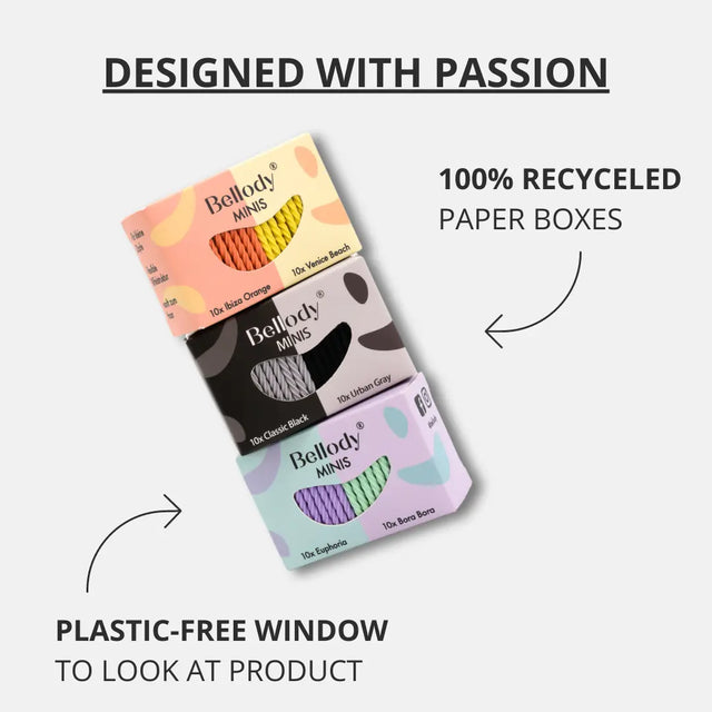 Mini Haargummis Schwarz Grau 20er Set von Bellody