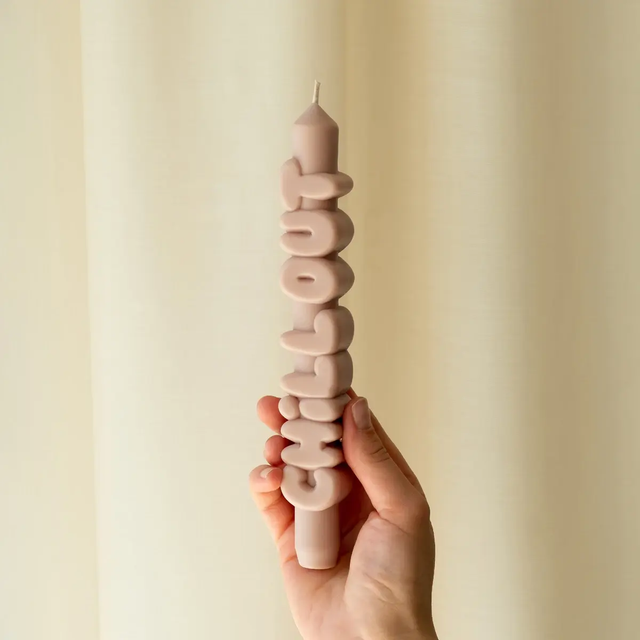 Kerze Taper candle CHILL OUT Cream von Taper Candles