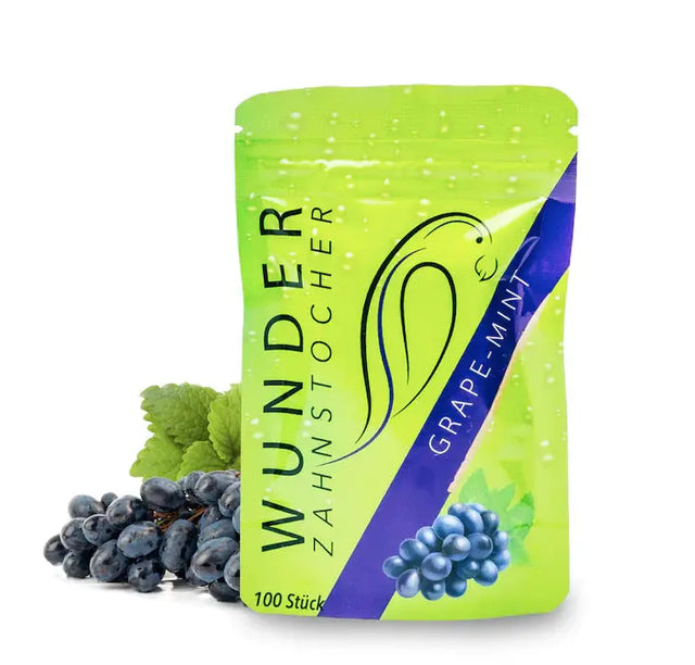 Zahnstocher mit Geschmack Refill Traube Minze von Wunder Zahnstocher