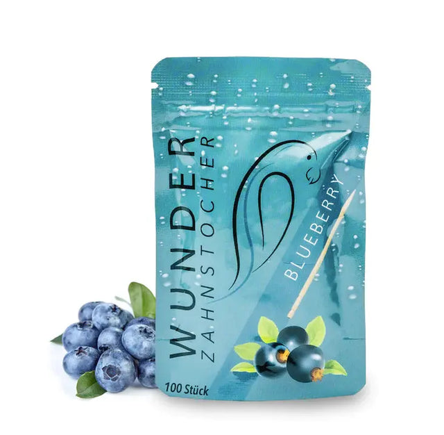 Zahnstocher mit Geschmack Refill Blaubeere von Wunder Zahnstocher