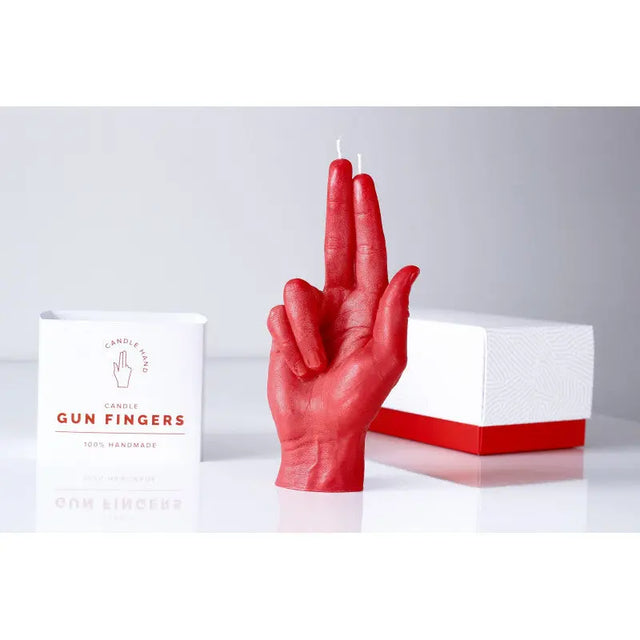 Gun fingers Rot von Candle Hand