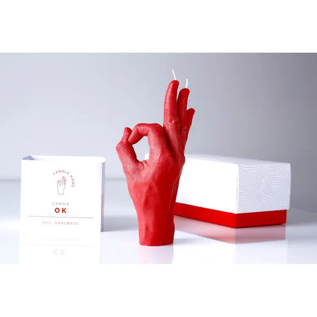 OK Rot von Candle Hand