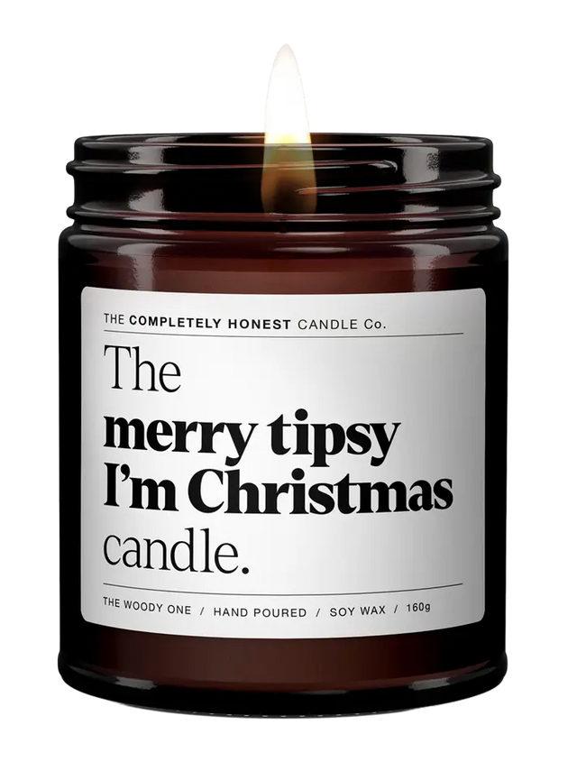 merry tipsy I’m Christmas von The Completely Honest Candle