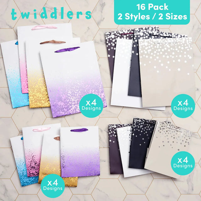 Geschenktasche farbig assortiert 16 Stück von Twiddlers