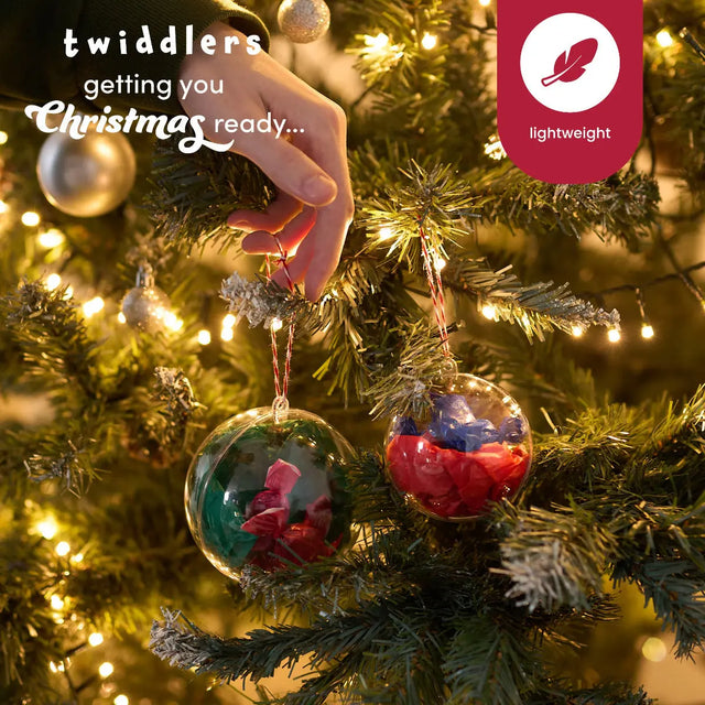 Christbaumkugel füllbar Kunststoff 24 Stück von Twiddlers