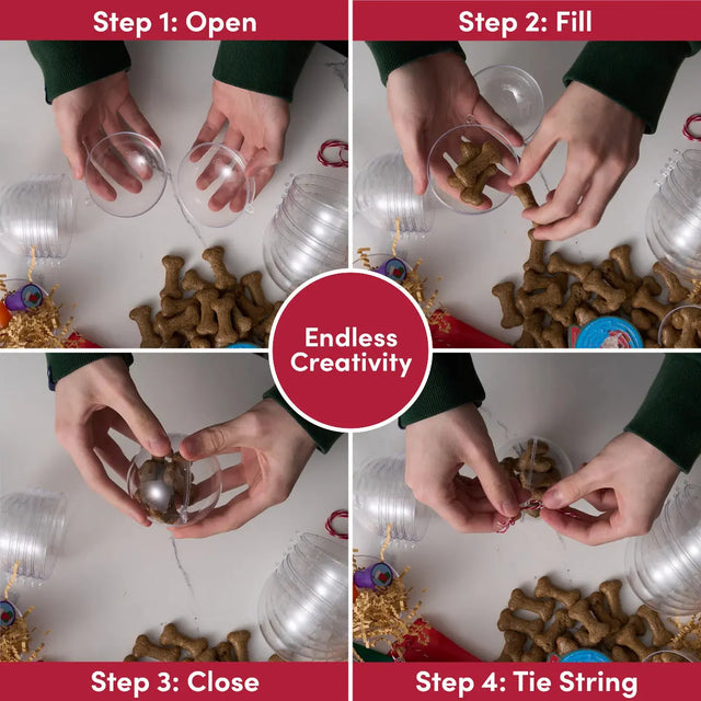 Christbaumkugel füllbar Kunststoff 24 Stück von Twiddlers