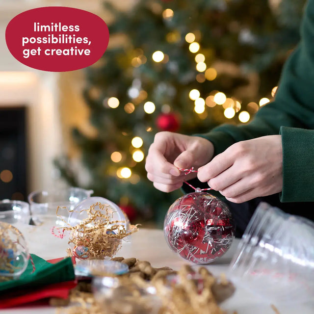 Christbaumkugel 10 cm befüllbar Kunststoff 12 Stück von Twiddlers