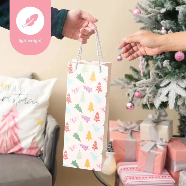 Geschenktasche für Weinflasche Natural Weihnachten 12 Stück von Twiddlers