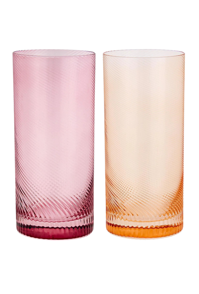 Longdrink Gläser Twist 2er-Set pink/peach von Uberstar