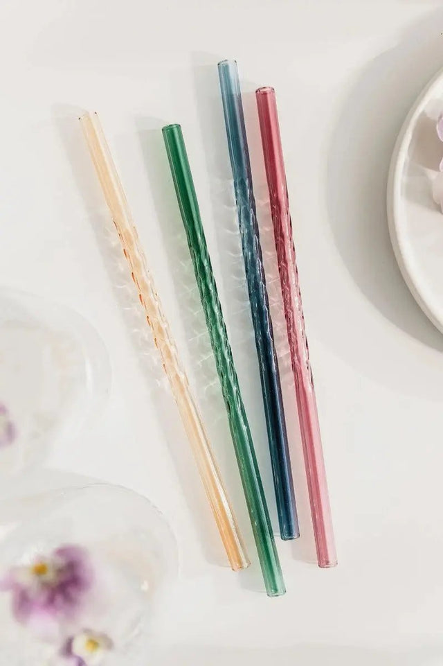 Trinkhalme Glas 4er-Set von Uberstar