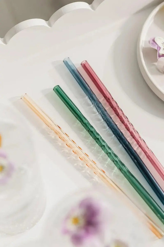 Trinkhalme Glas 4er-Set von Uberstar