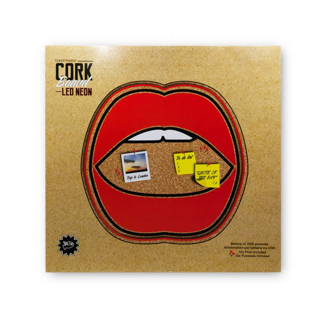 LED Kork-Pinnwand - Mund von Locomocean