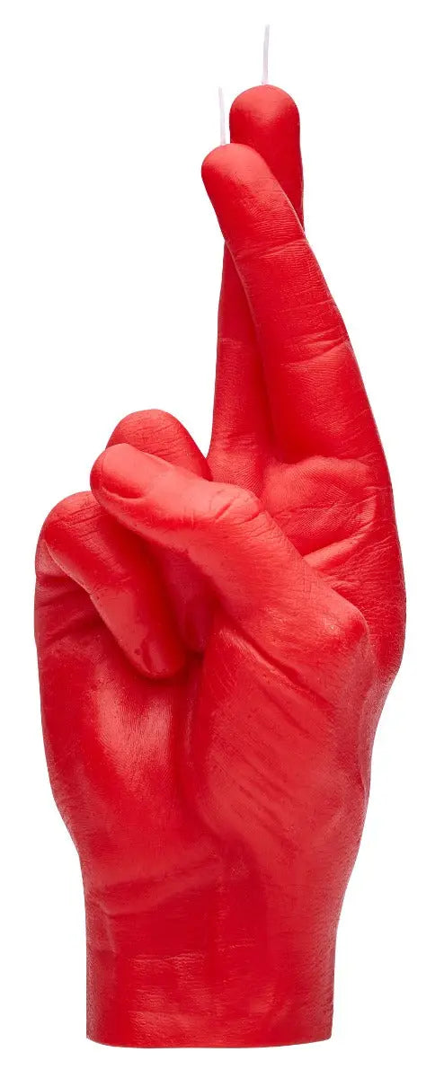 Crossed Fingers Rot von Candle Hand