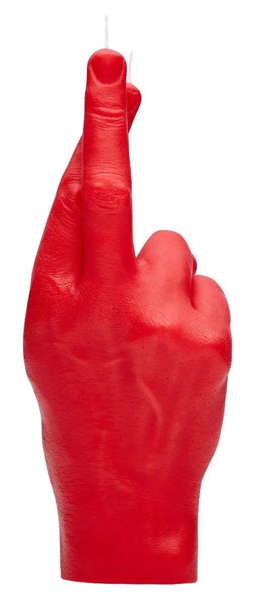 Crossed Fingers Rot von Candle Hand