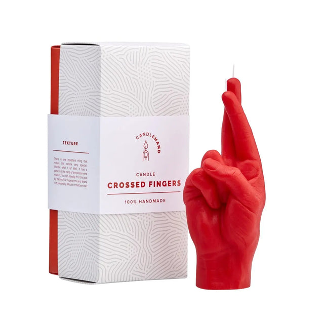 Crossed Fingers Rot von Candle Hand
