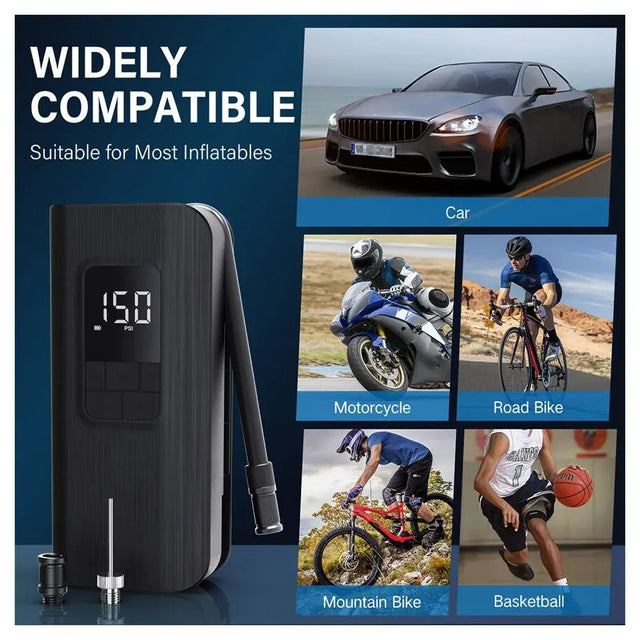 Luftpumpe A12 150PSI Elektrischer Kompressor Tragbar All-In-One Akku von Cycplus