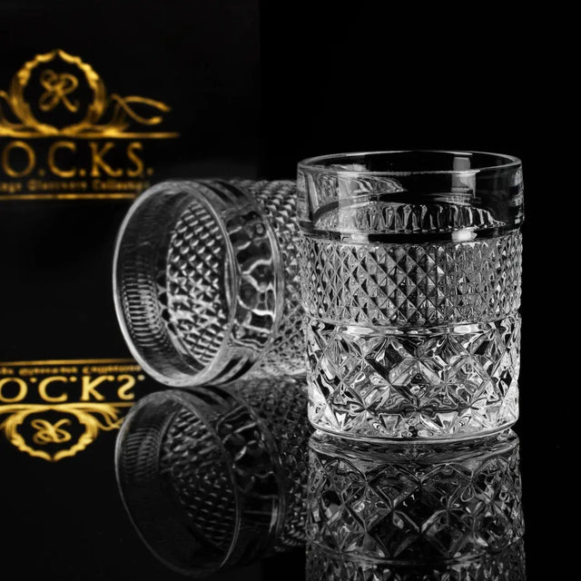 Admiral Whiskeygläser Geschenkset 4er von ROCKS Whiskey Chilling Stones