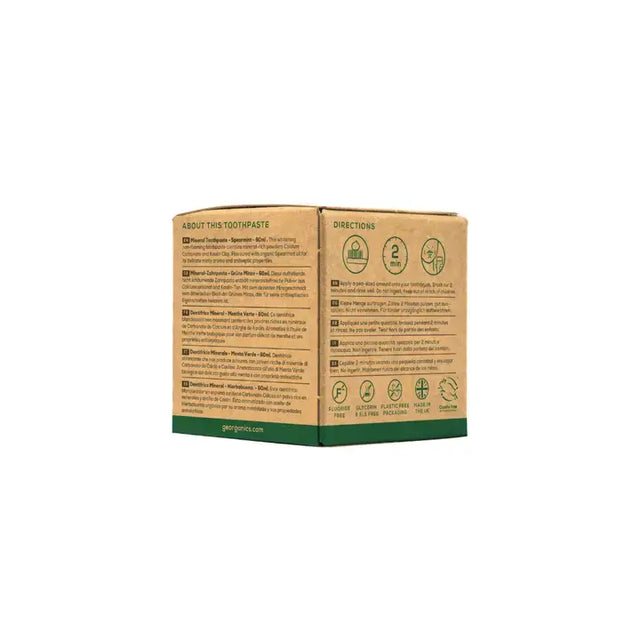 Mineralische Zahnpasta im Glas ohne Fluorid Krauseminze 60ml von Georganics